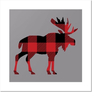 Moose Red Flannel Posters and Art